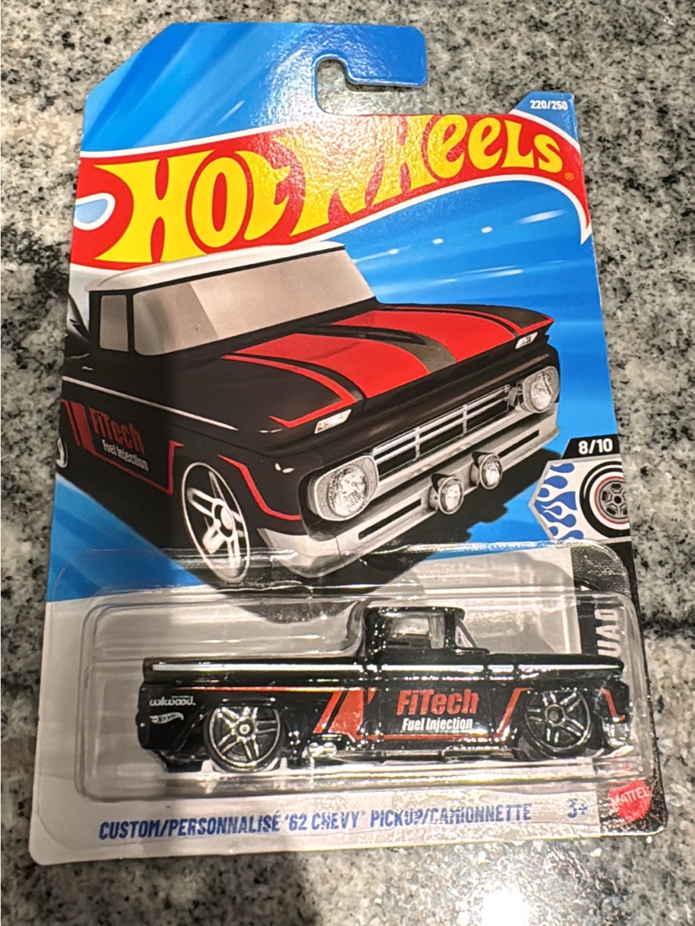 Mattel Hot Wheels Black and Red Custom Pickup Truck